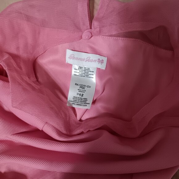 Girls Pink elegant Bonnie Jean dress size 12 - Picture 5 of 5
